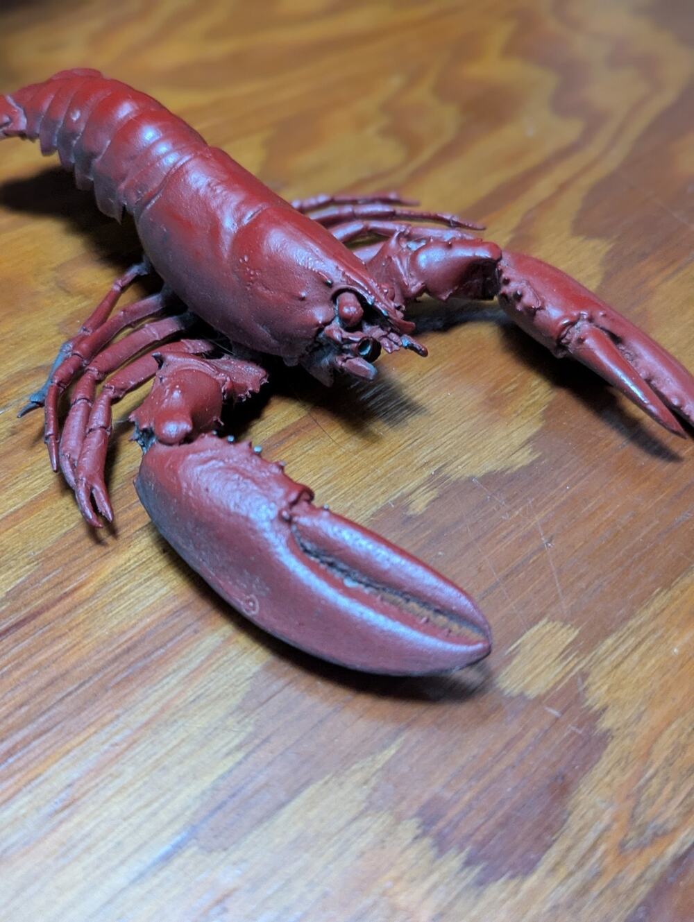 Hudson Pewter Lobster Figurine 621 Red Painted Nautical Desk Paperweight